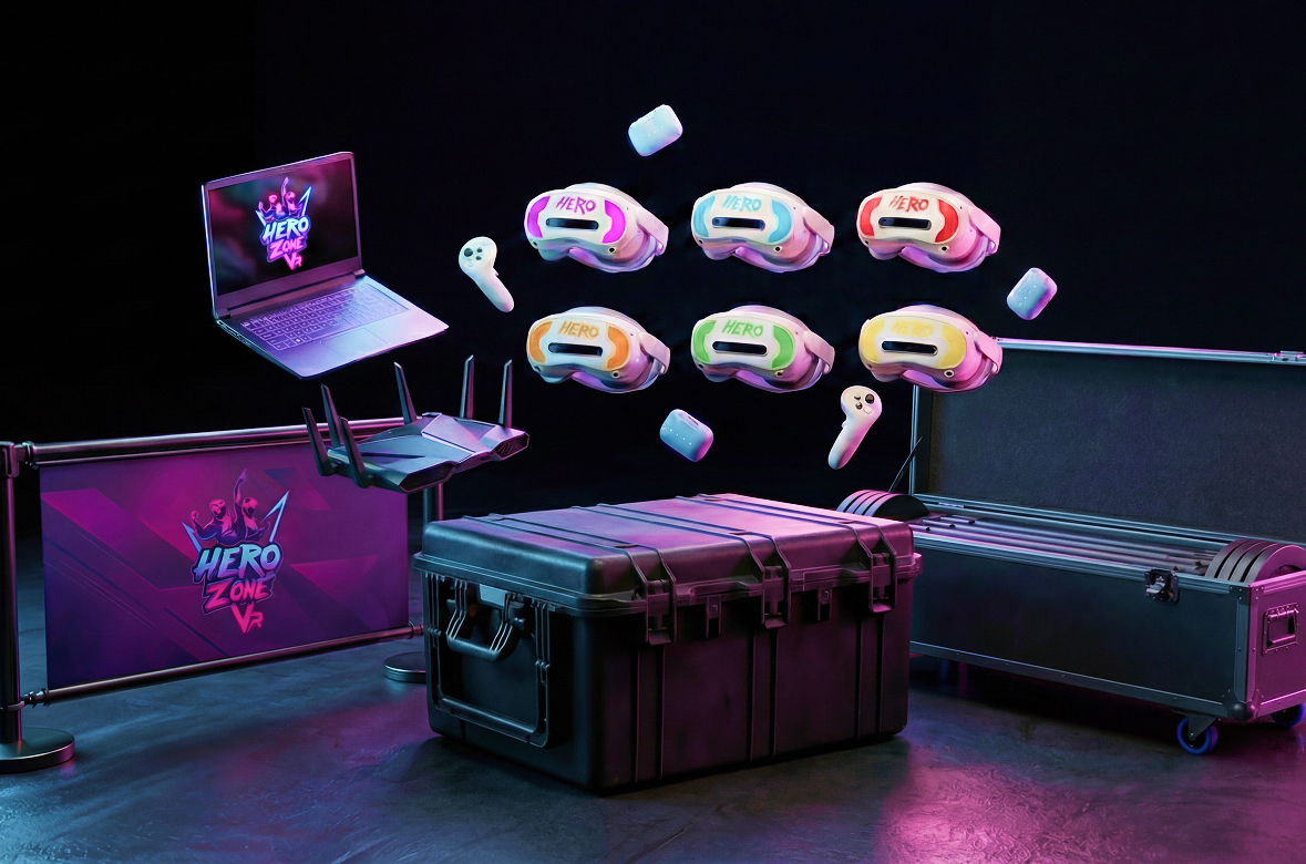 image of customers trying vr headset