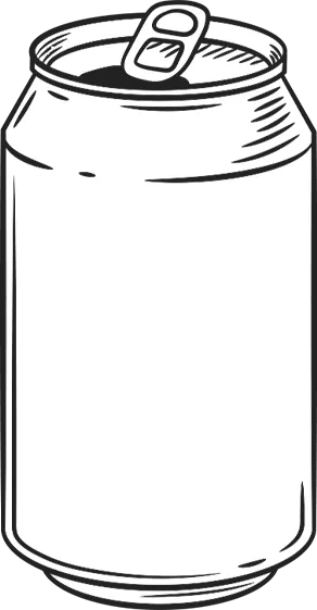 Beer can illustration
