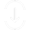 A white icon of a arrow indicating that the user needs to scroll down.