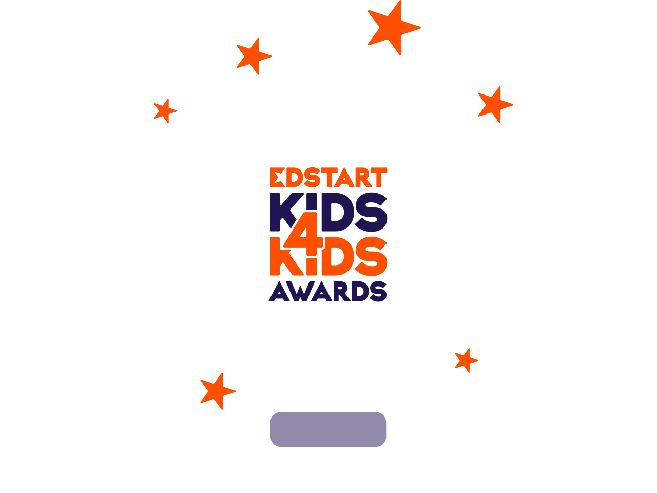 An illustration of a Kids 4 Kids Awards trophy decorated with stars.