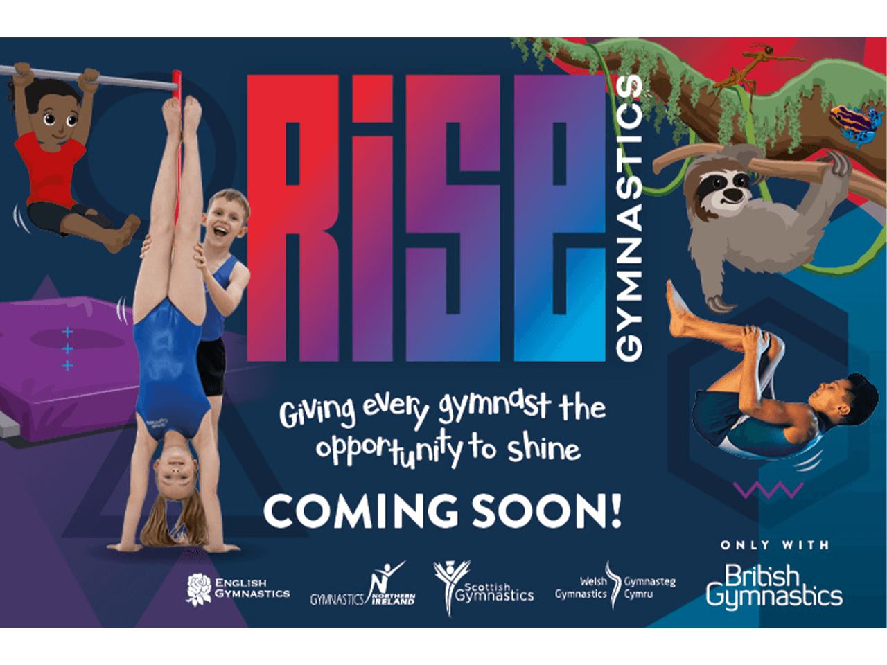 British Gymnastics coming soon advert.