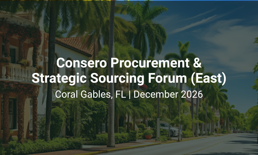 Consero Procurement & Strategic Sourcing Forum