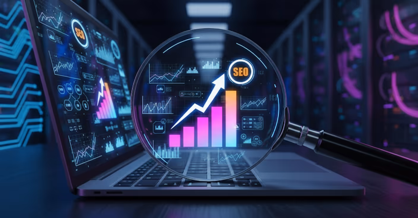 image of seo analytics on a laptop