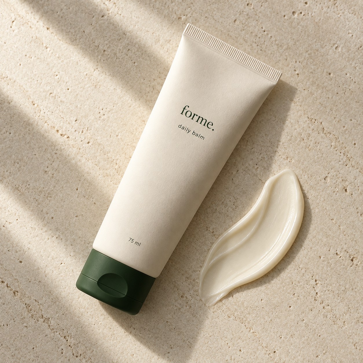 forme. Daily balm – produktfoto til designeksempel