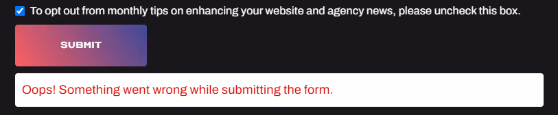 Default Webflow form error state