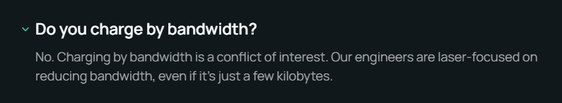 Webstudio bandwidth policy