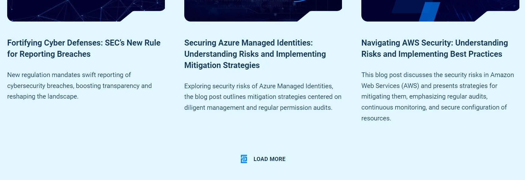 Load More button for cybersecurity blog - screenshot
