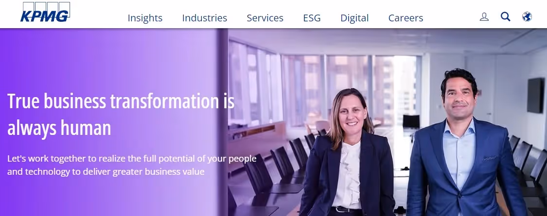 expandable search bar kpmg.com website closed