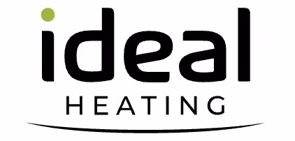 Image of Ideal Heating brand logo, clickable as a link to their website and heat pump page