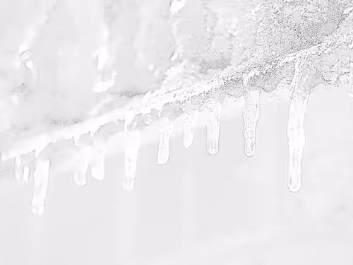 Pencil sketch of an icicle