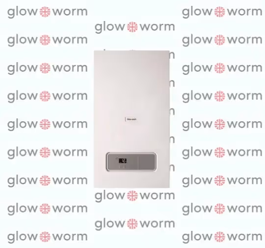 A Glow-worm Ultimate 3 Boiler on a background of glowworm wallpaper