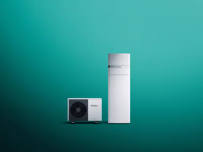 Vaillant aroTHERM Plus with a Vaillant uniSTOR hot water cylinder
