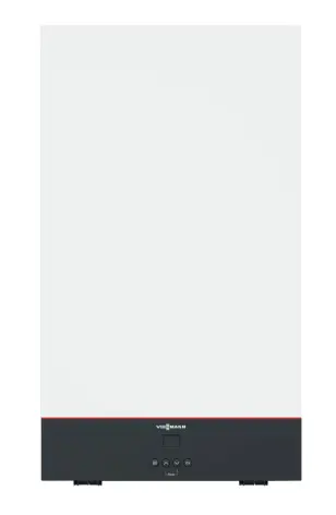 An Image of a Viessmann combi boiler on a white wall