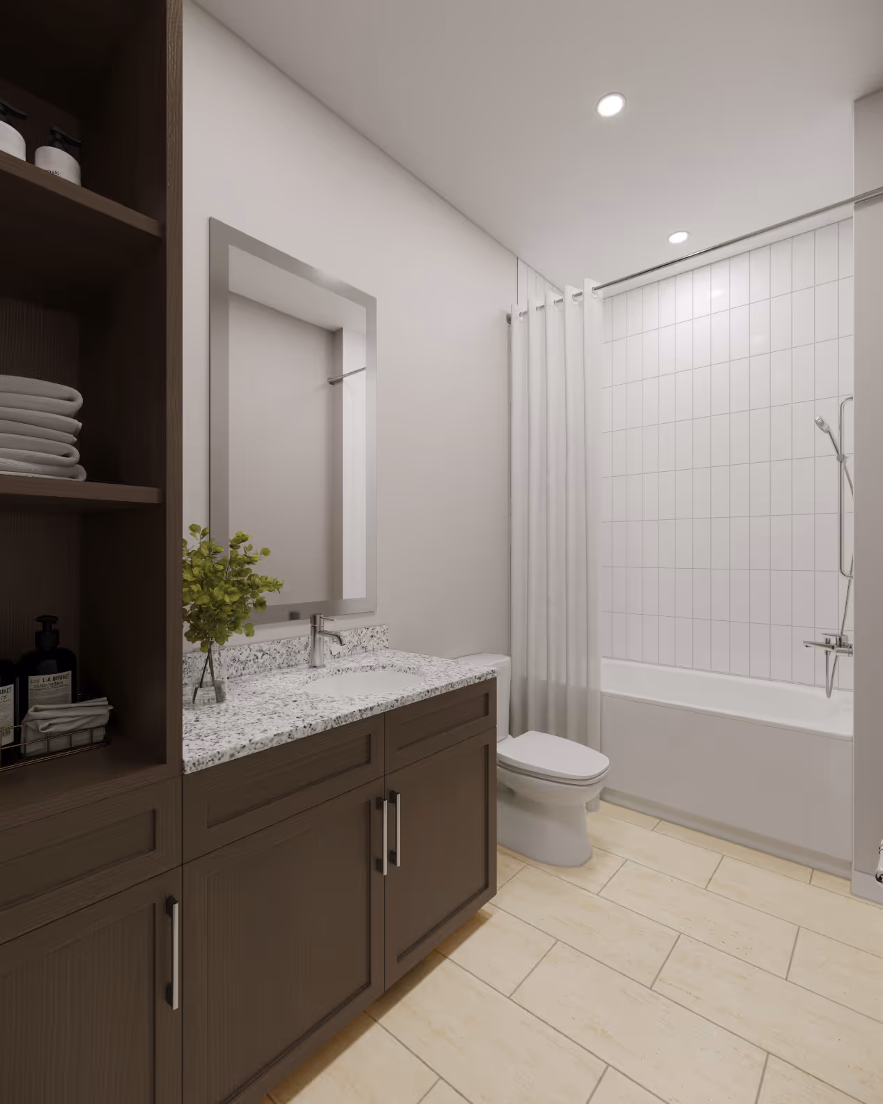 3D Rendering of Bathroom with tub