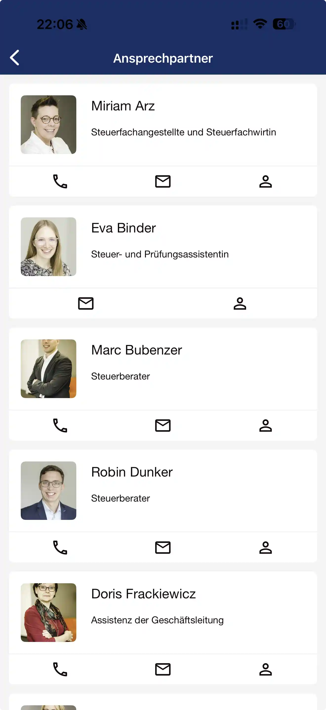 Timmerbeil-Cloud: direkte Ansprechpartner der Kanzlei