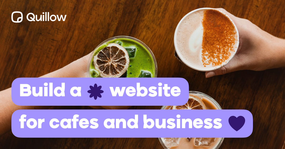 Create a professional cafe website on Quillow.com in minutes. Share your menu, hours, location, and socials — all in one beautiful page.