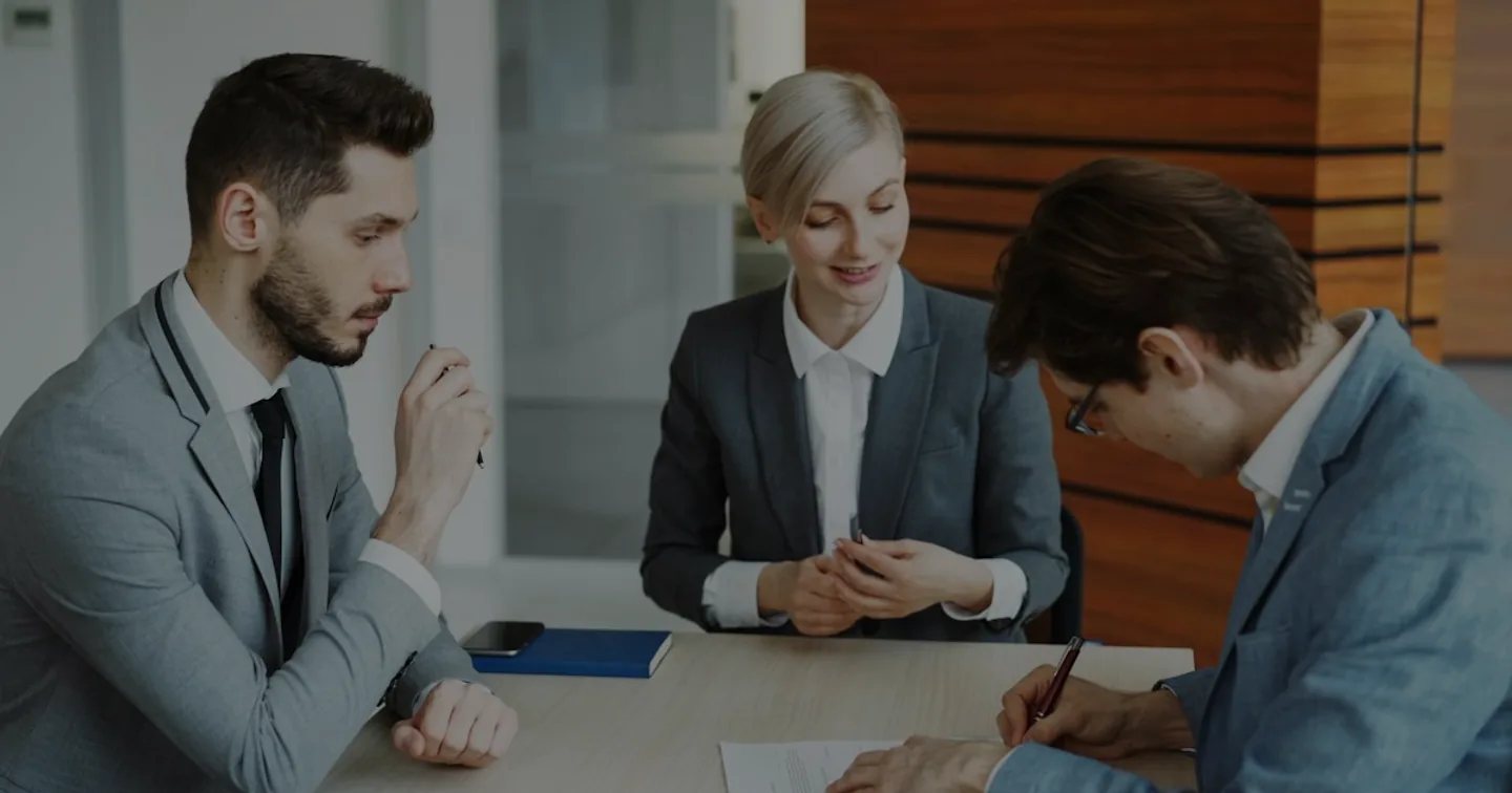 Lawyers meeting in an office — website for law firms by Quillow