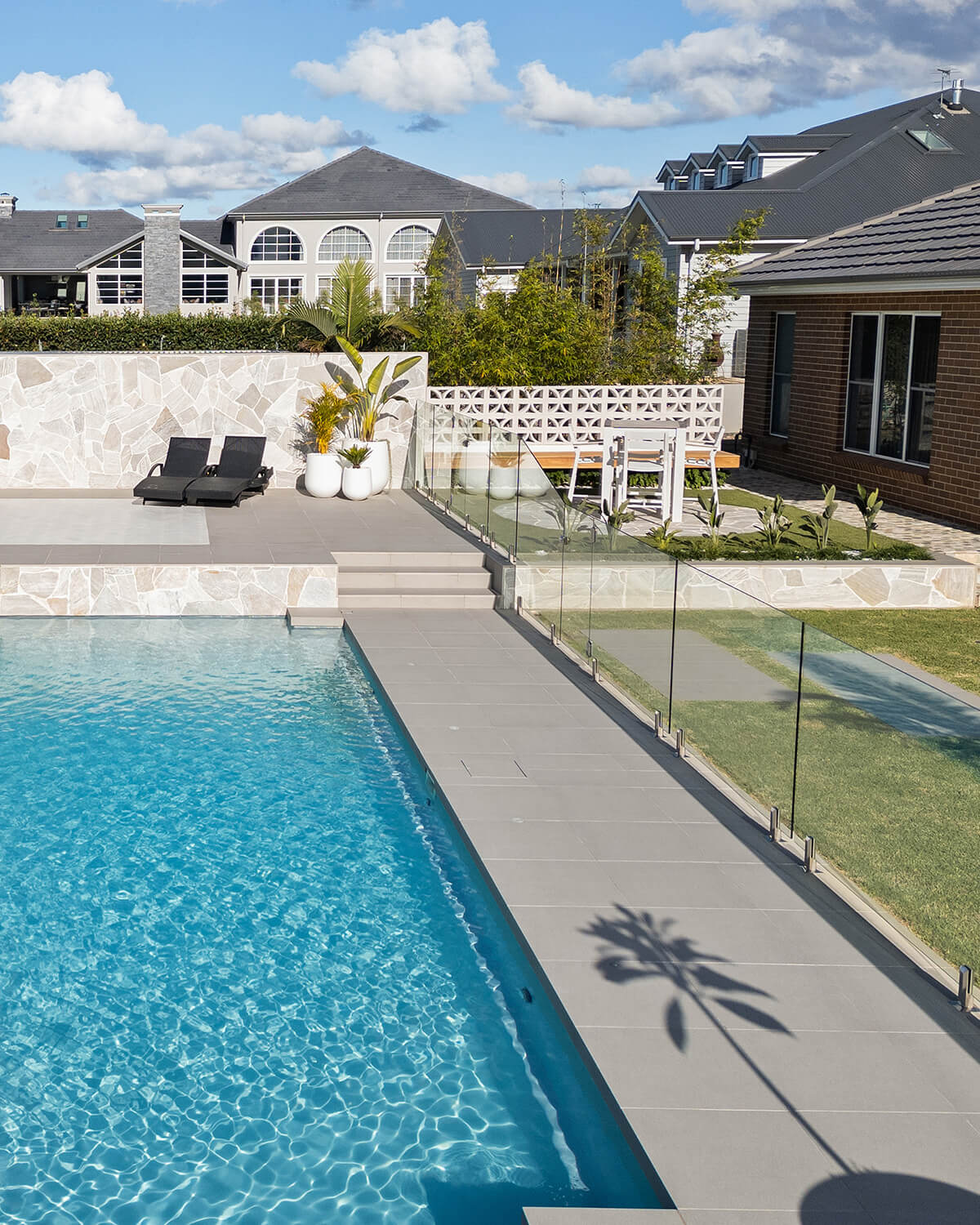 Residential swimming pool installation by local Bundaberg builders