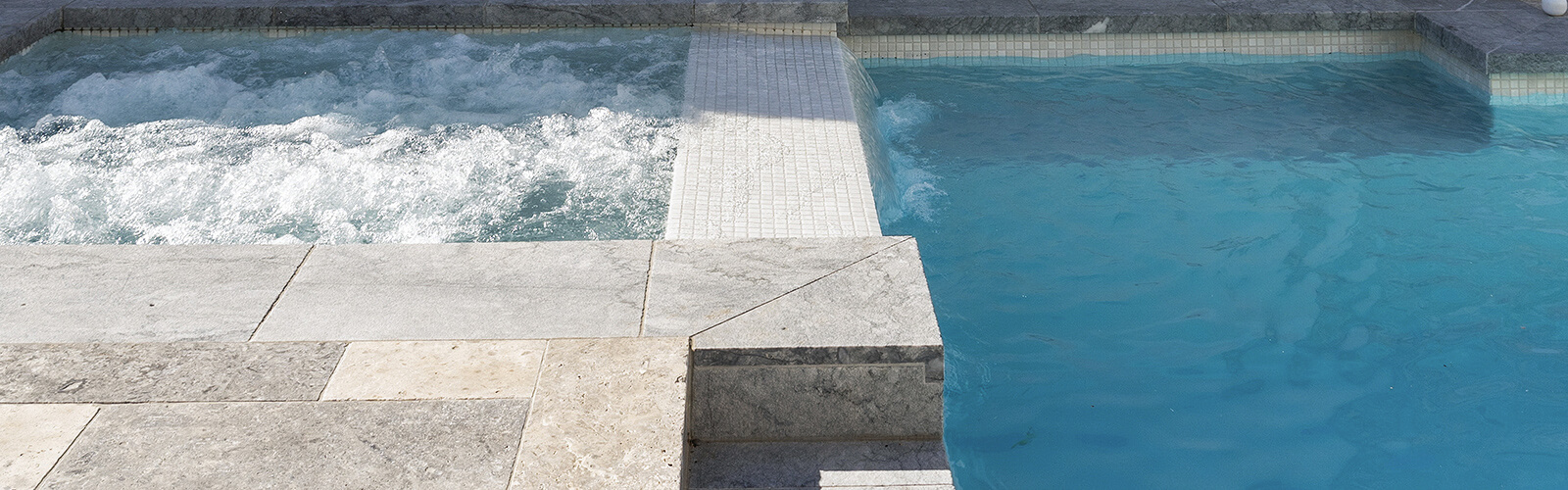 pool with spa