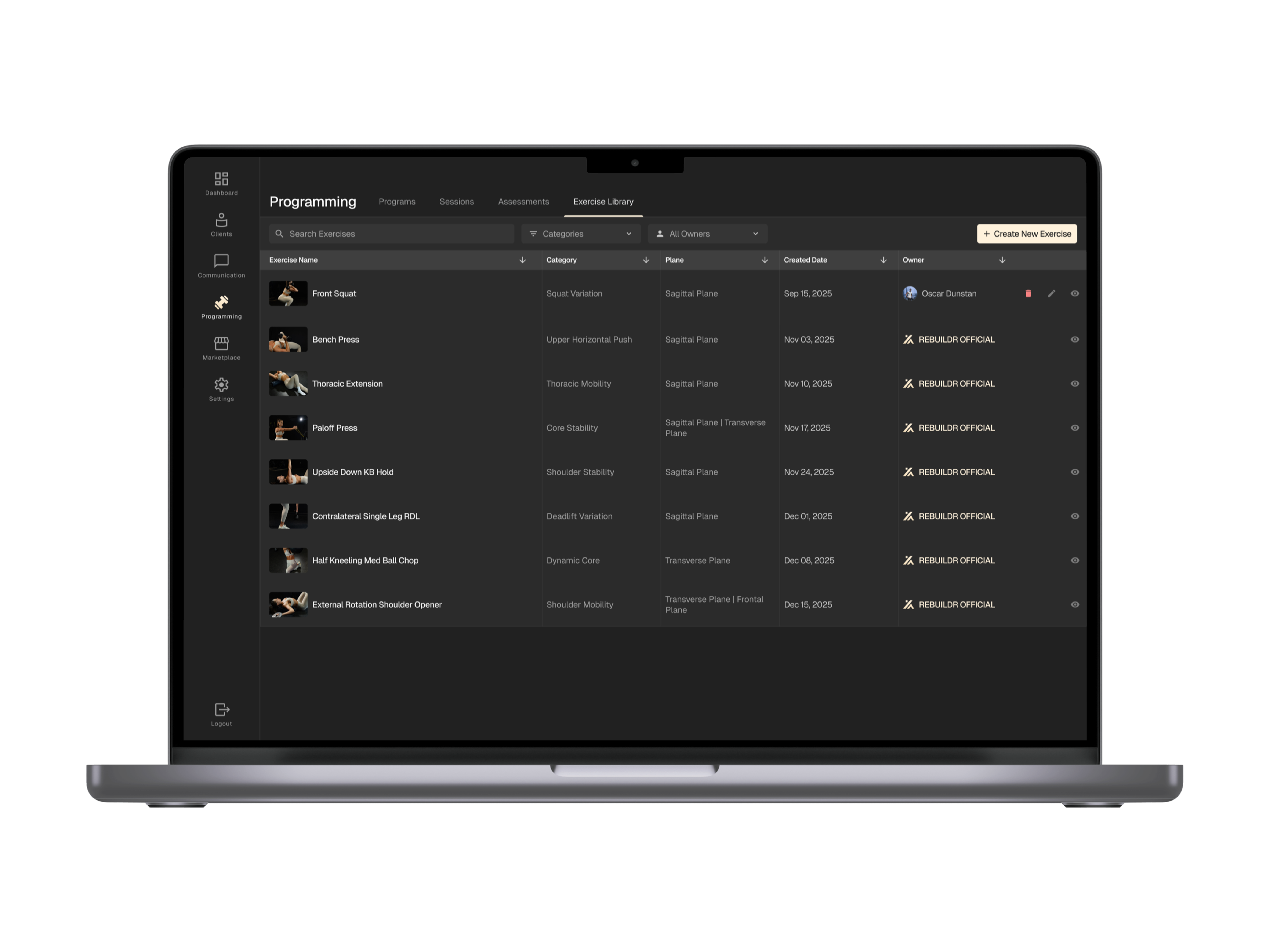 Exercise library