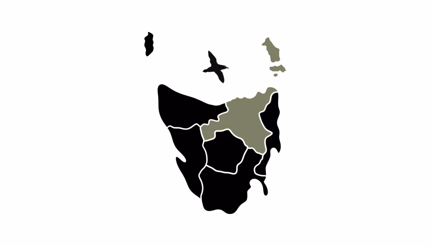 Northern Tasmania region map.