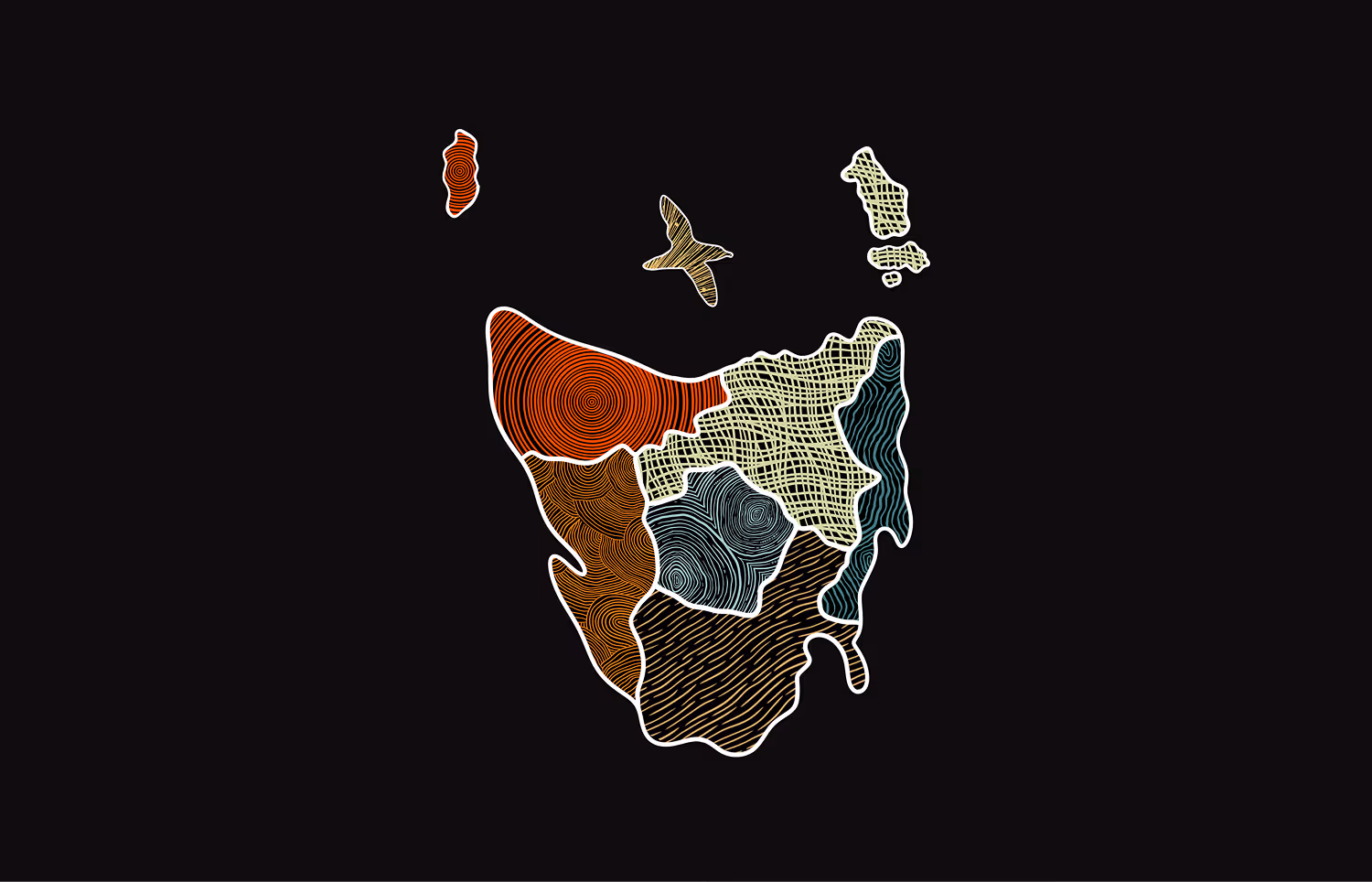 Tasmania region map.