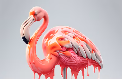 Melting Flamingo Artwork
