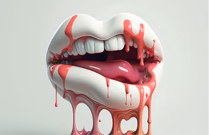Glossy Melting Lips Artwork