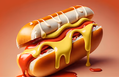 Melting Hotdog Illustration