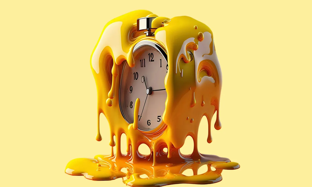 Colck with Yellow Theme Portrait