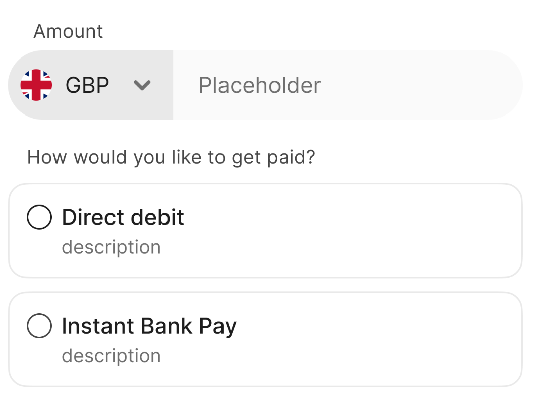 Creating a payment in NRTH