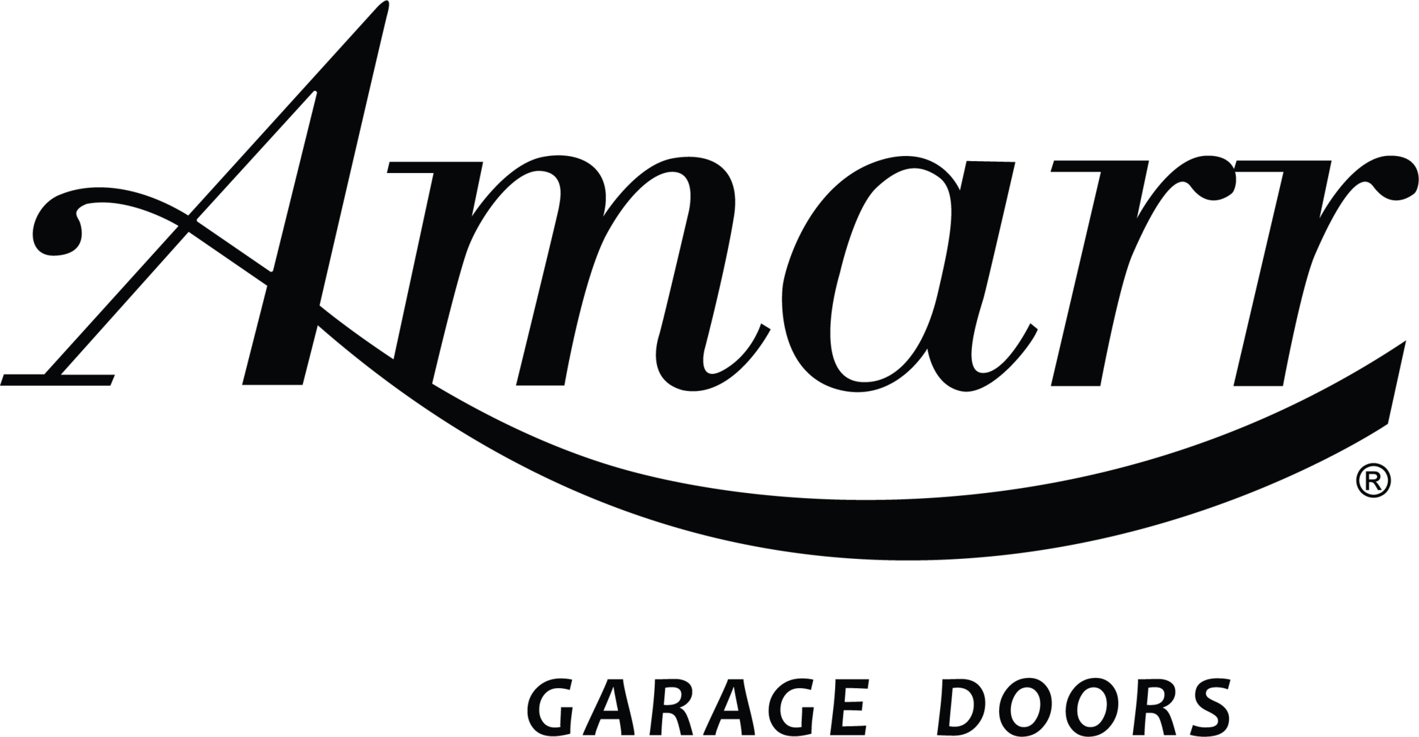 A black and white photo of a garage door.