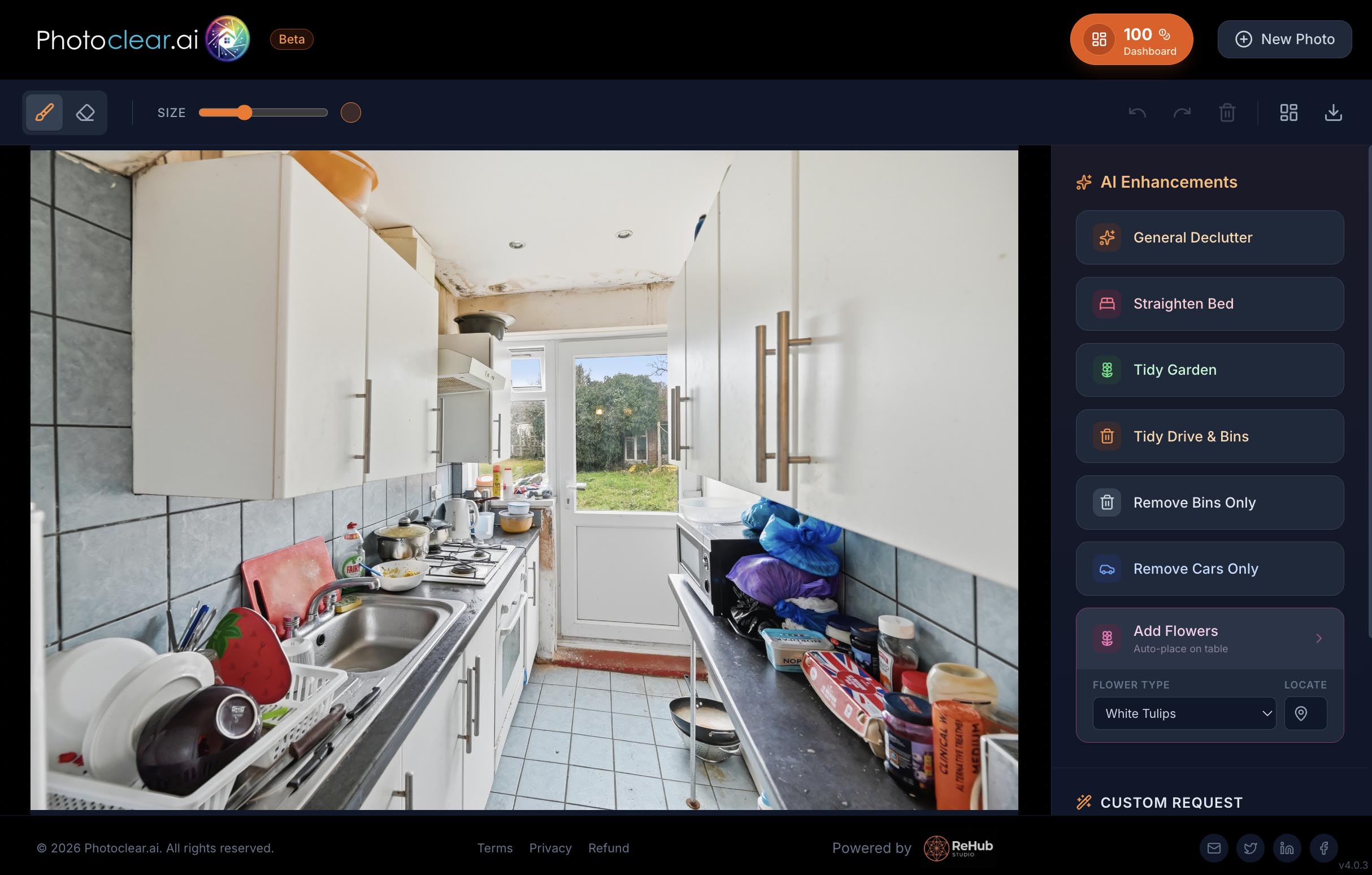 image of before and after cleaning in a kitchen
