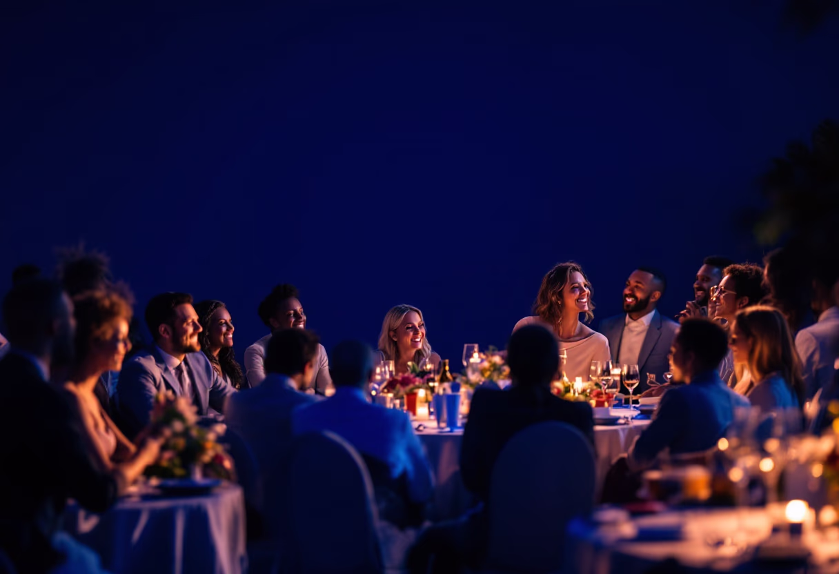 image of a fundraising event with happy participants