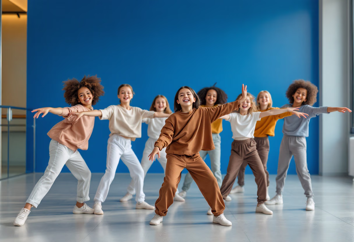 image of kids participating in a dance class