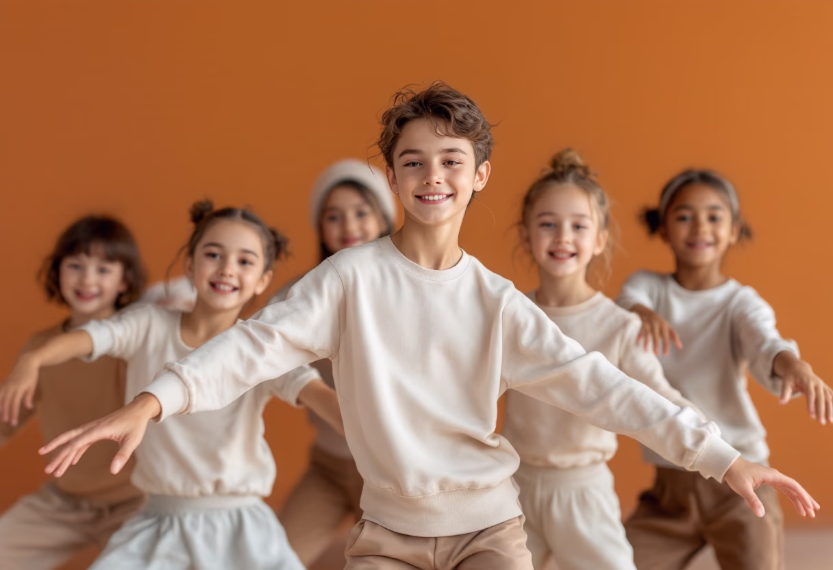 image of kids participating in a dance class