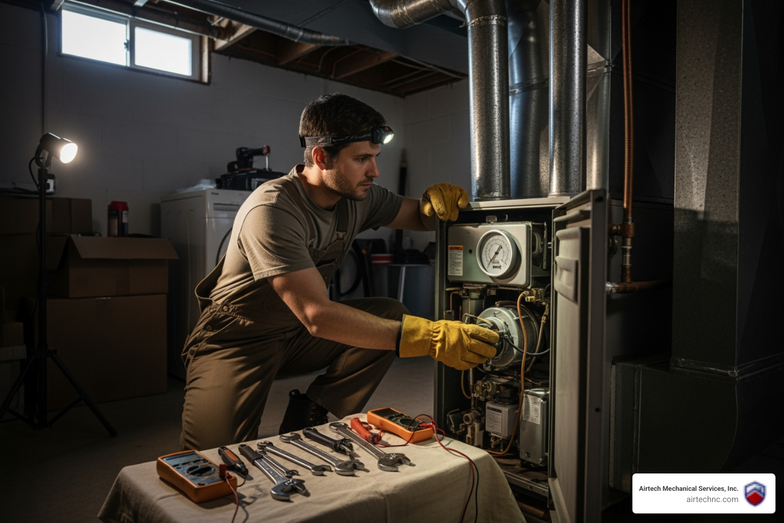 Infographic showing 5 key warning signs your furnace needs repair: inconsistent heating throughout your home, strange noises like banging or grinding, unusual odors including burning smells, increased energy bills without explanation, and yellow pilot light instead of blue flame - furnace repair company in newport, nc Infographic showing 5 key warning signs your furnace needs repair: inconsistent heating throughout your home, strange noises like banging or grinding, unusual odors including burning smells, increased energy bills without explanation, and yellow pilot light instead of blue flame - furnace repair company in newport, nc