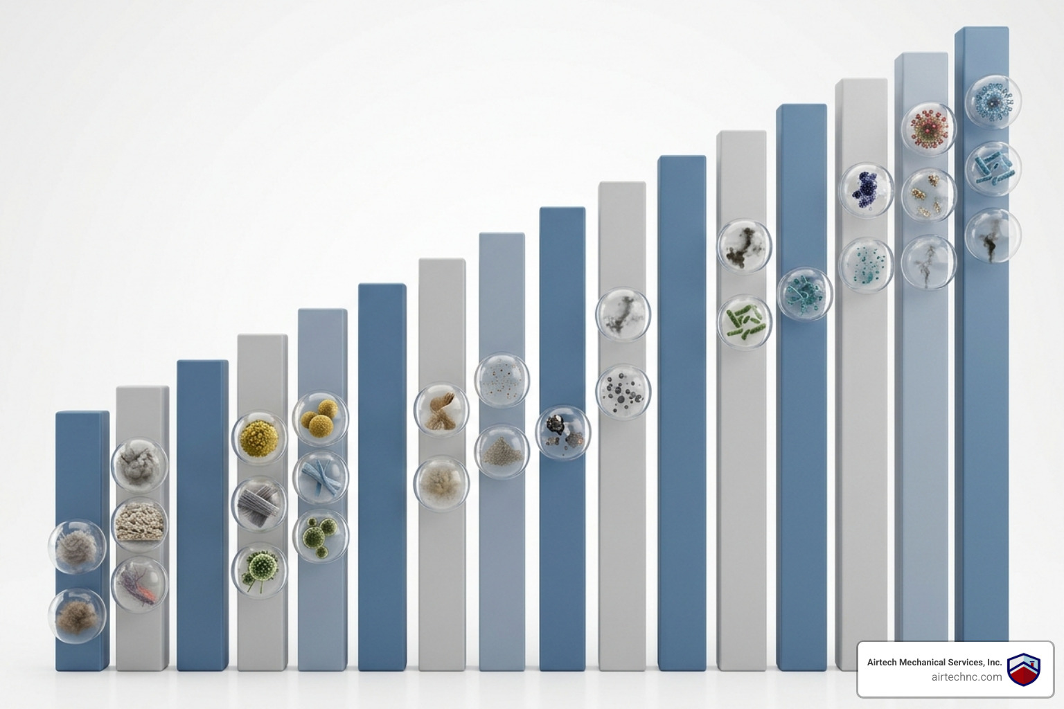 Comparison chart of MERV ratings from 1 to 16 showing what each level filters out - how often should you change your hvac Comparison chart of MERV ratings from 1 to 16 showing what each level filters out - how often should you change your hvac