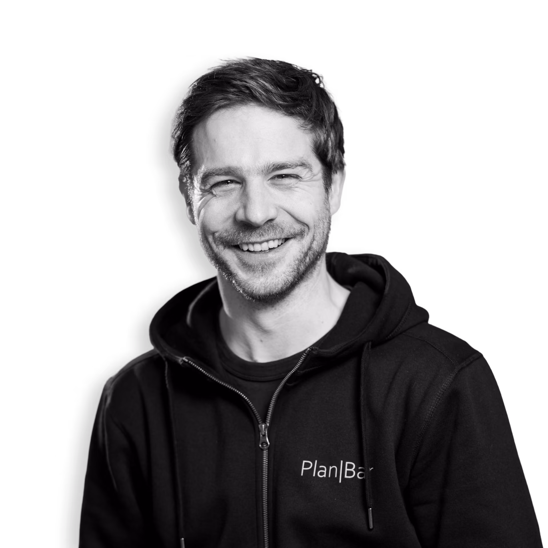 Portrait eines Mitarbeiters als Freisteller ohne Hintergrund.