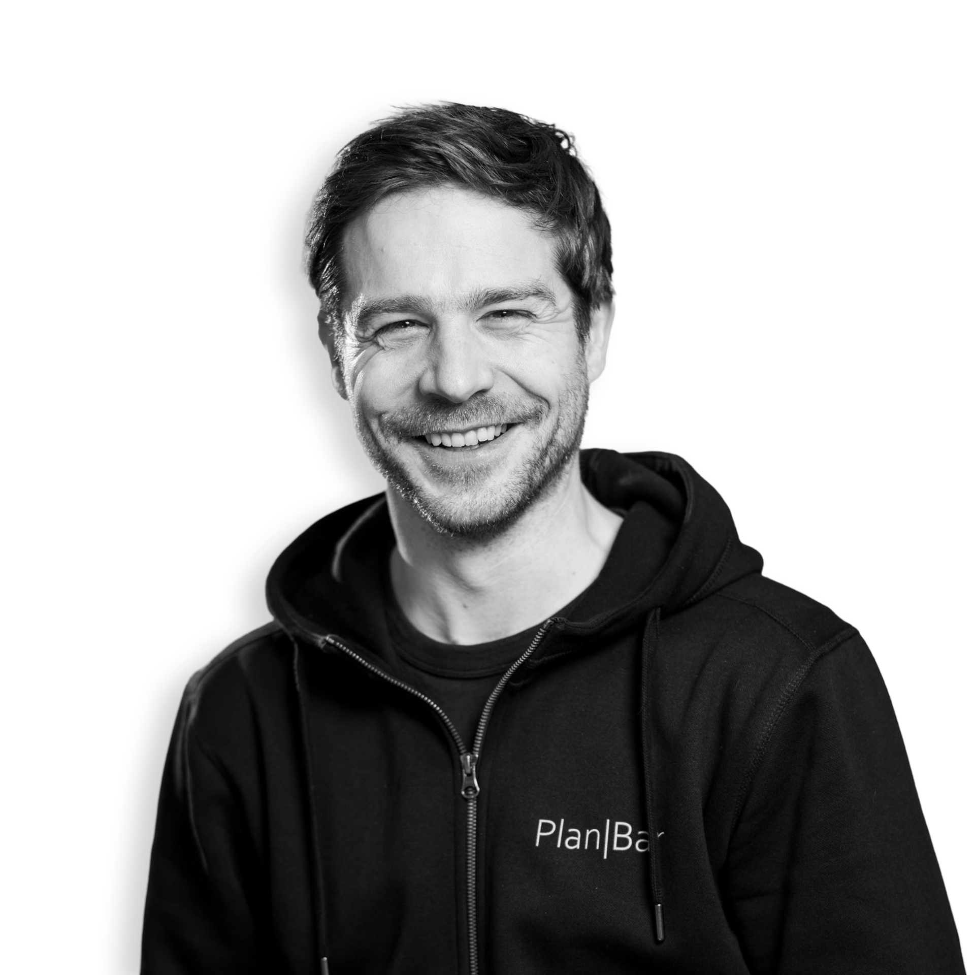 Portrait eines Mitarbeiters als Freisteller ohne Hintergrund.