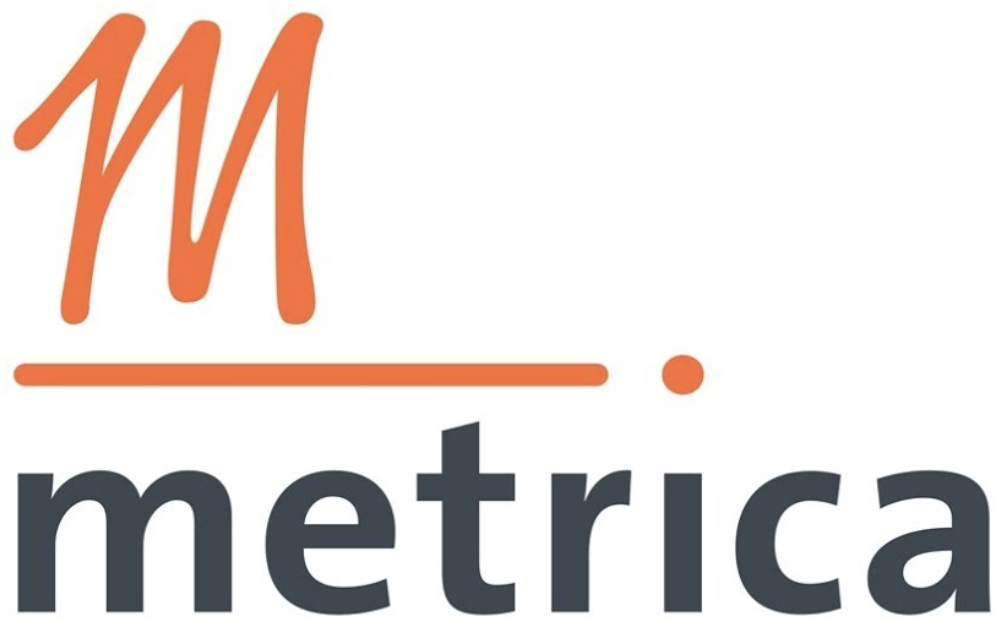 Logo Metrica in orange