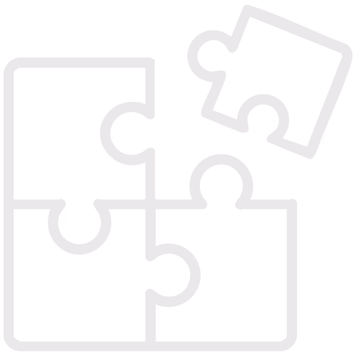 Vier Puzzleteile, von denen eines kurz davor ist, eingesetzt zu werden - Icon