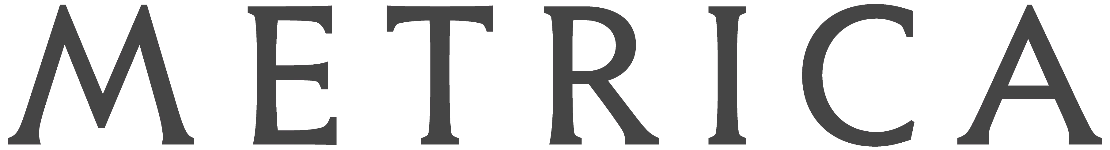 Logo Metrica in grau