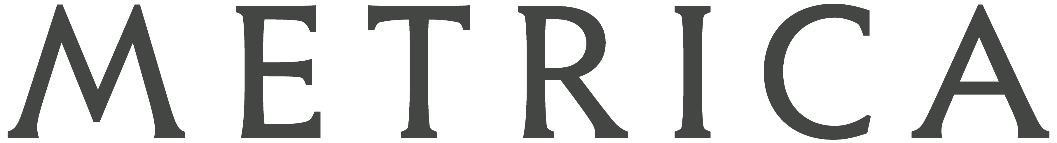 Logo Metrica in grau
