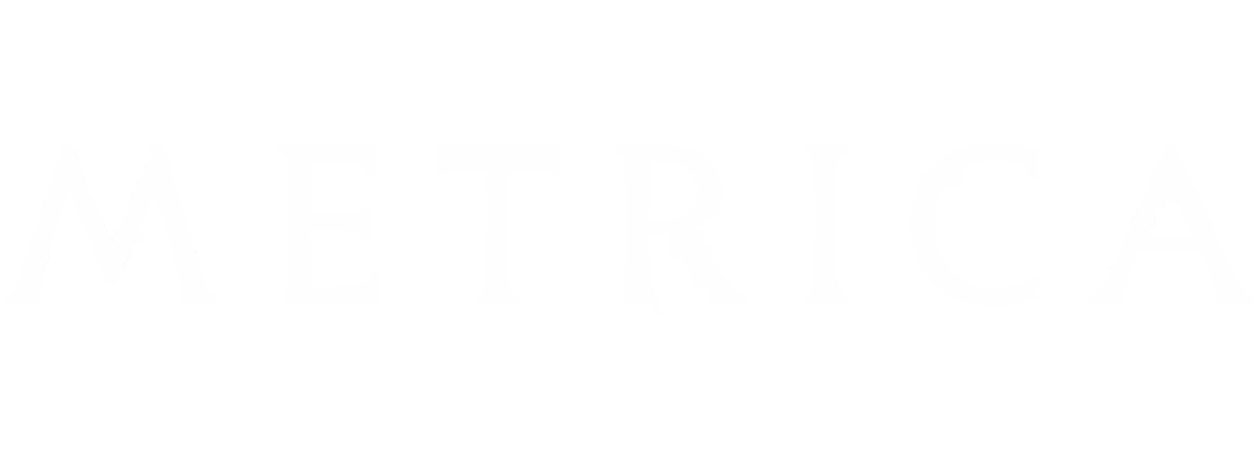 Logo Metrica in weiß