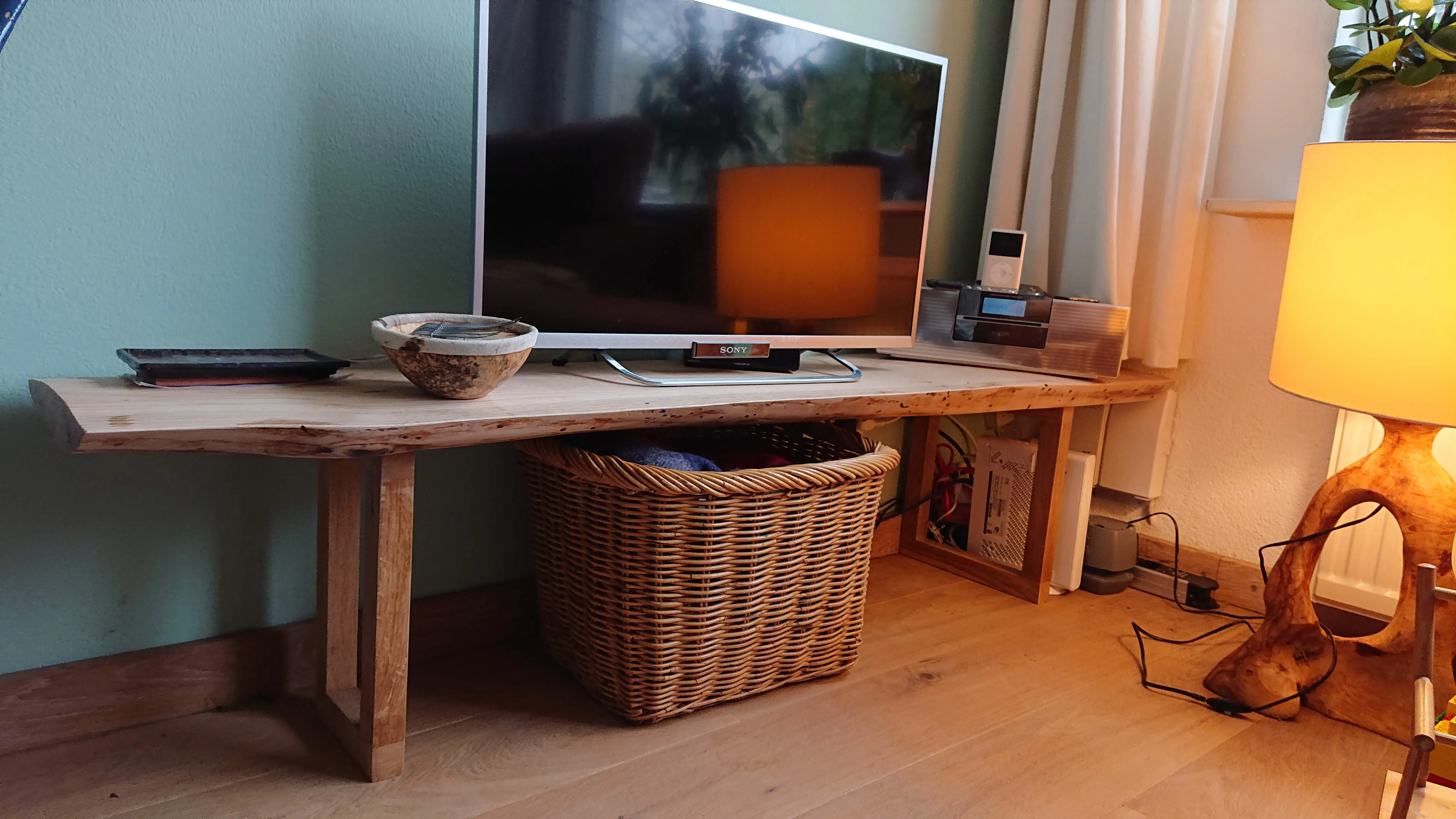 Custom built TV table