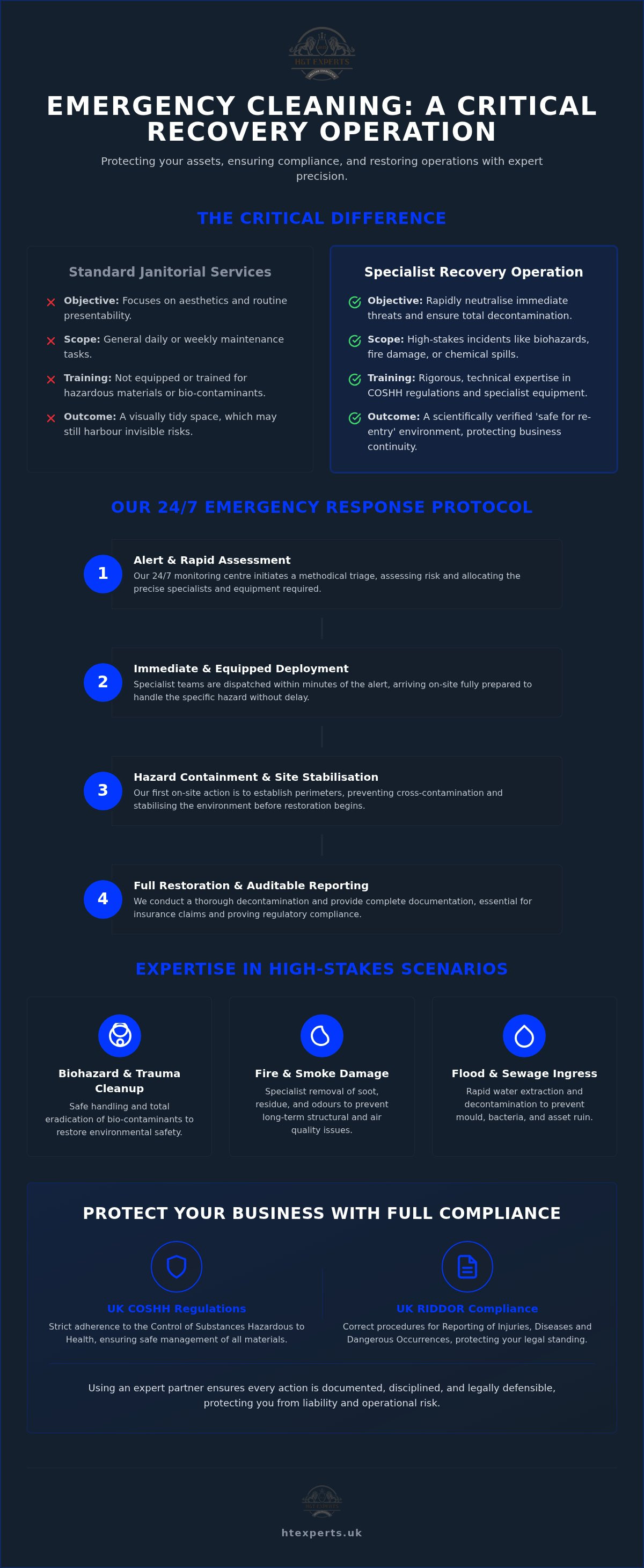 Emergency cleaning services London