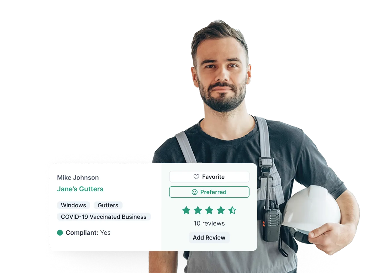 Licensed vendor completing compliance credentialing