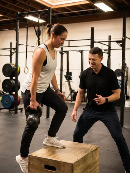 Patient working with a provider at a performance physical therapy clinic in Oakland
