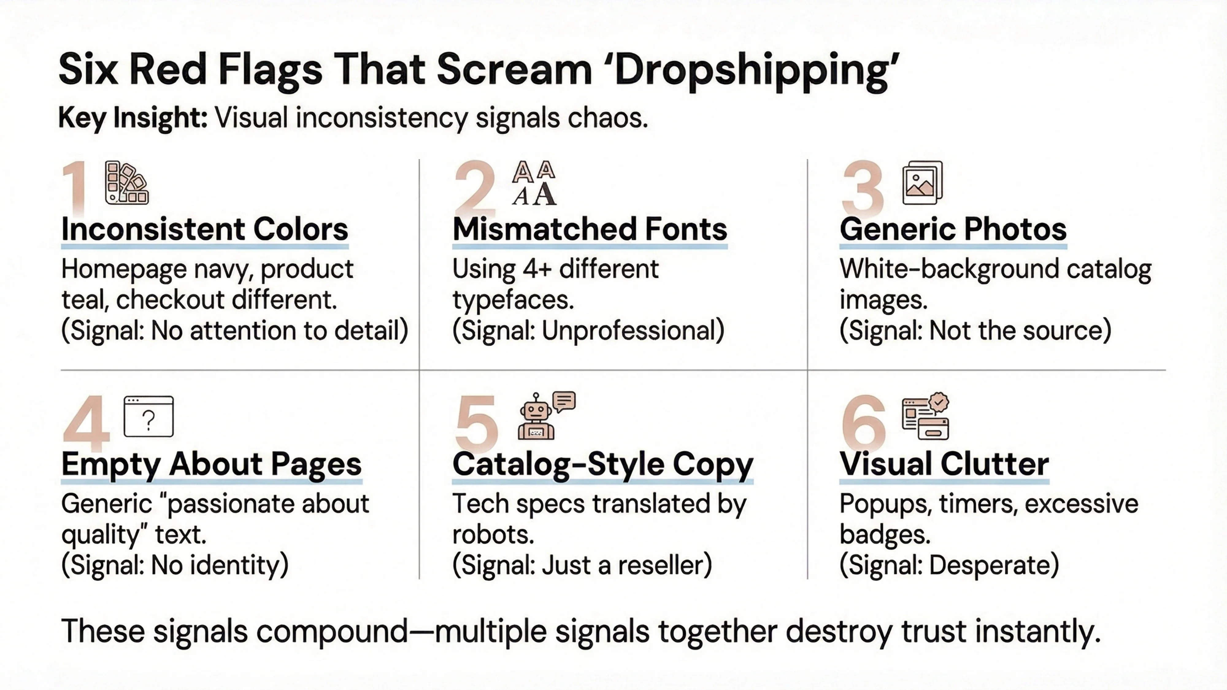 signs of dropshipping stores